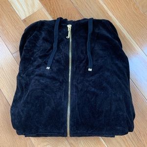 Juicy couture black velour zip up